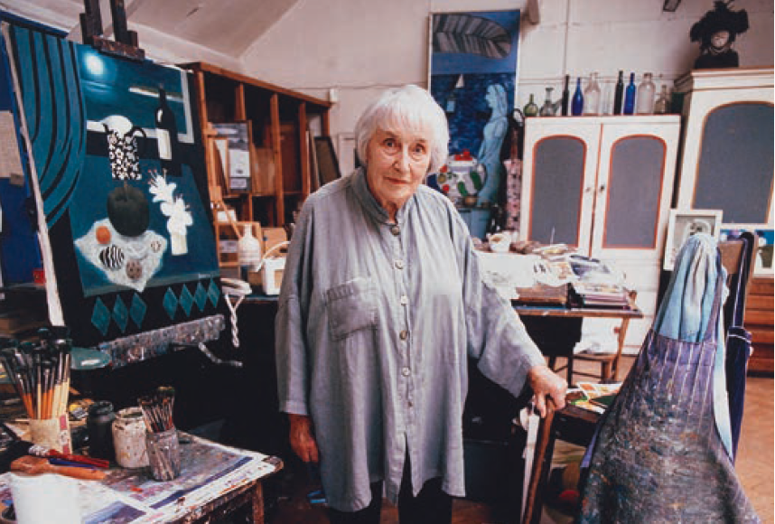 Mary Fedden in her studio in Chiswick. © Eamonn McCabe